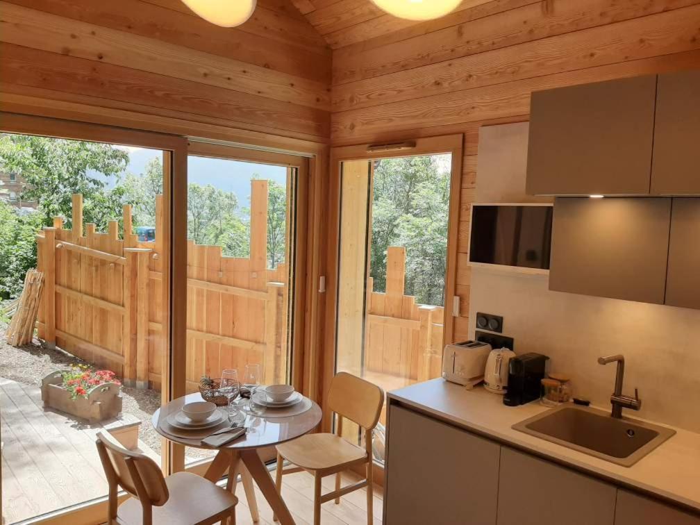 Petit Chalet Neuf Independant 2 Pers "La Cabane De Jean " Briançon Extérieur photo