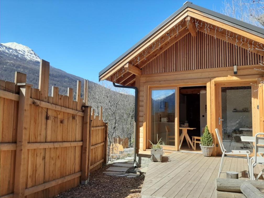 Petit Chalet Neuf Independant 2 Pers "La Cabane De Jean " Briançon Extérieur photo